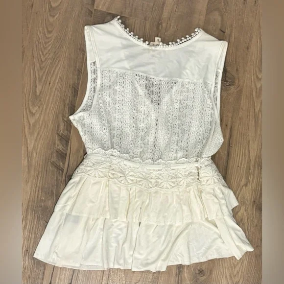 POL Ivory Lace Sleeveless Boho Top – NWOT Size Small - Picture 2 of 6